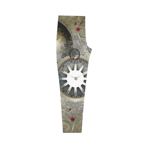 Steampunk, noble design, clocks and gears Capri Legging (Model L02)