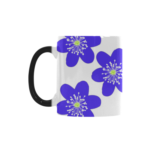 Blue Anemone Hepatica. Inspired by the Magic Island of Gotland. Custom Morphing Mug