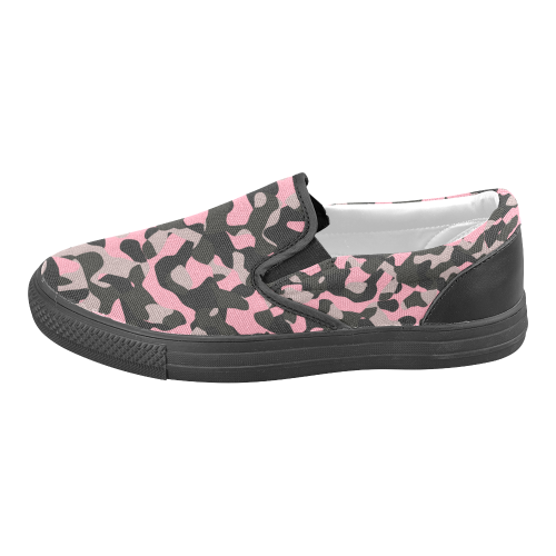 Kitty Camo Women's Unusual Slip-on Canvas Shoes (Model 019)