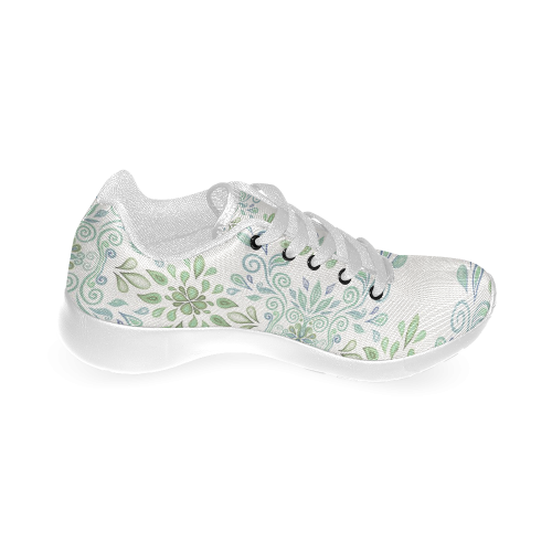 Blue and Green watercolor pattern Women’s Running Shoes (Model 020)