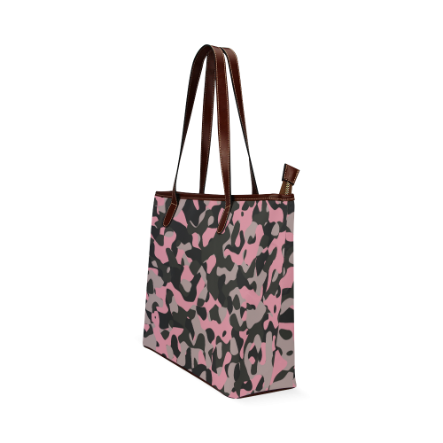 Kitty Camo Shoulder Tote Bag (Model 1646)