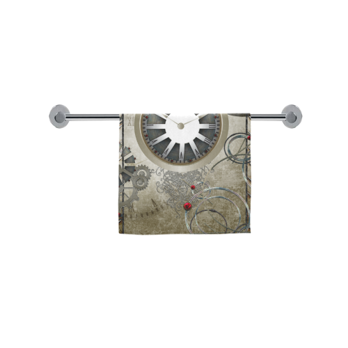 Steampunk, noble design, clocks and gears Custom Towel 16"x28"
