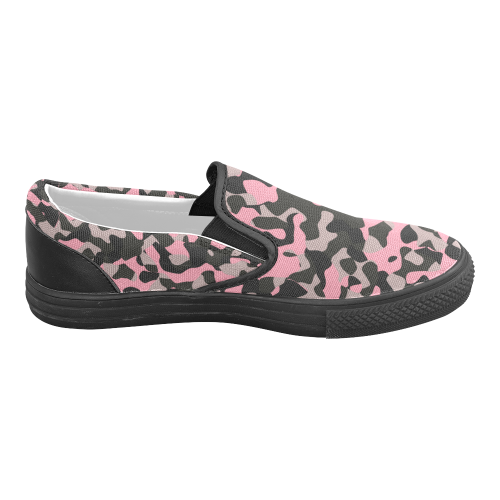 Kitty Camo Women's Unusual Slip-on Canvas Shoes (Model 019)