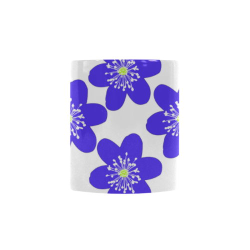 Blue Anemone Hepatica. Inspired by the Magic Island of Gotland. Custom Morphing Mug