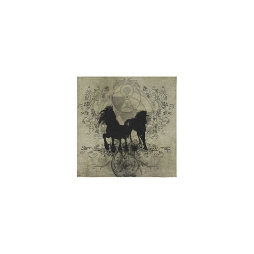 Beautiful black horses Square Towel 13“x13”