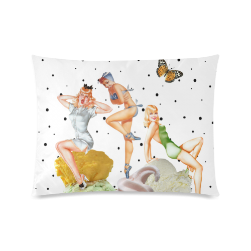 Summer time Custom Zippered Pillow Case 20"x26"(Twin Sides)