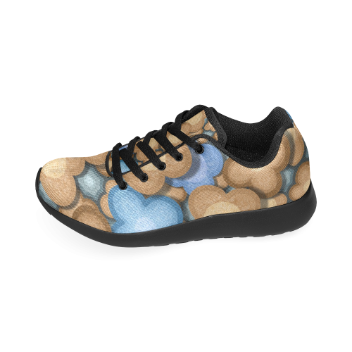 brown blue pattern Women’s Running Shoes (Model 020)