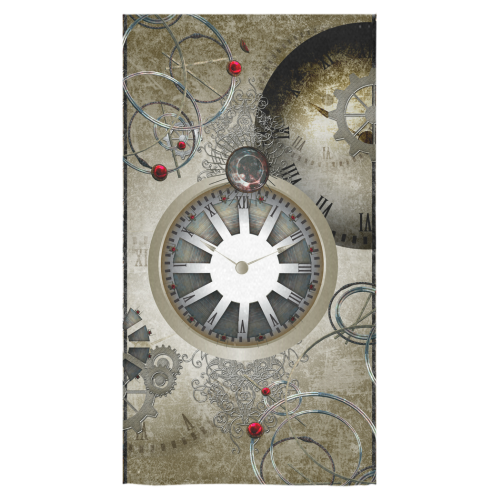 Steampunk, noble design, clocks and gears Bath Towel 30"x56"