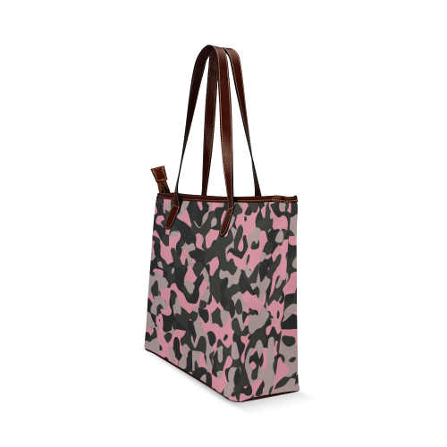 Kitty Camo Shoulder Tote Bag (Model 1646)