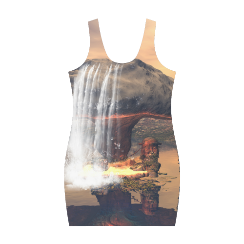 Awesome seascape Medea Vest Dress (Model D06)