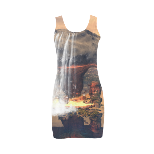Awesome seascape Medea Vest Dress (Model D06)