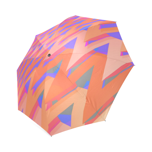 3-D Pastel Chevrons Foldable Umbrella (Model U01)