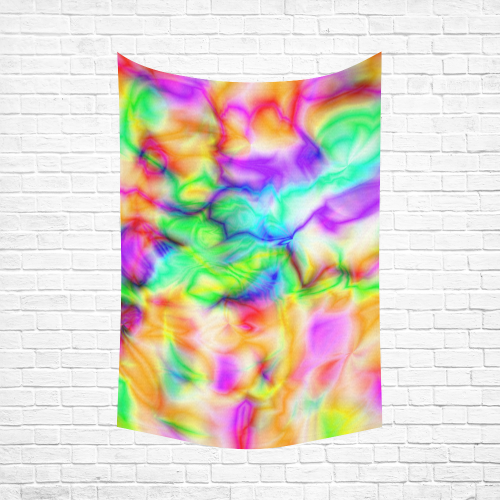 tie dye tropical colorful pattern ZT08 Cotton Linen Wall Tapestry 60"x 90"