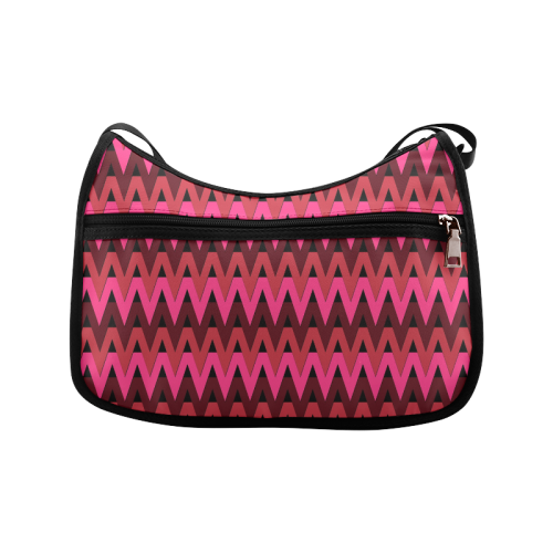 Crimson Chevrons Crossbody Bags (Model 1616)