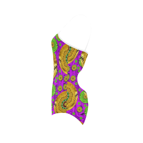 Fantasy sunroses in the sun Strap Swimsuit ( Model S05)