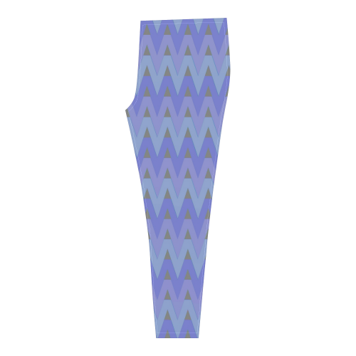 Cool Blues and Chevrons Cassandra Women's Leggings (Model L01)