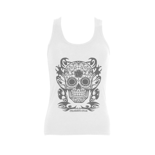 SKULL TOP Women's Shoulder-Free Tank Top (Model T35)