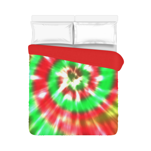 Tie Dye Red And Lime Green Duvet Cover 86 X70 All Over Print