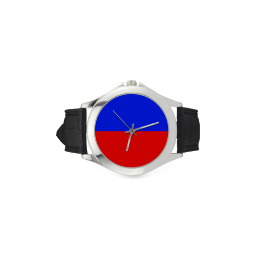 Only two Colors: Fire Red - Royal Blue Women's Classic Leather Strap Watch(Model 203)