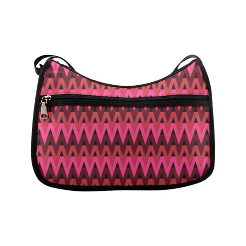 Crimson Chevrons Crossbody Bags (Model 1616)