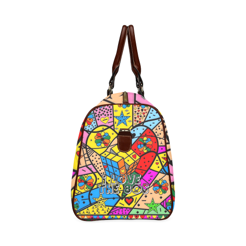 i love the 80s Popart by Nico Bielow Waterproof Travel Bag/Small (Model 1639)