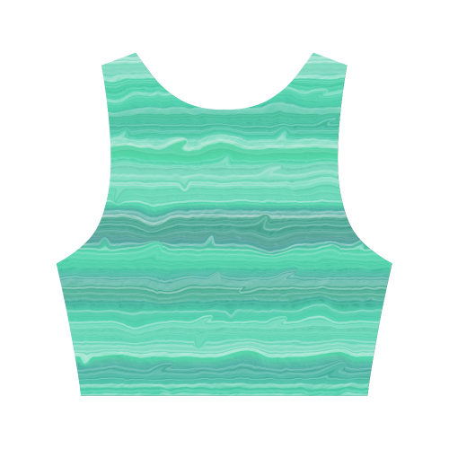 Serenity Sea Women's Crop Top (Model T42)