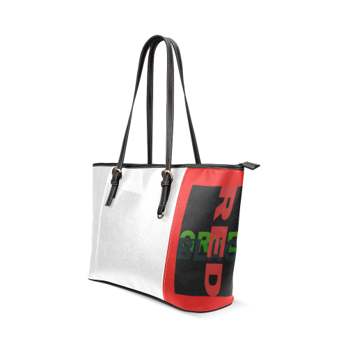 Leather RedBlackGreen Bag Leather Tote Bag/Large (Model 1640)