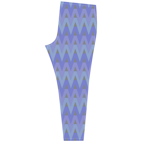 Cool Blues and Chevrons Cassandra Women's Leggings (Model L01)