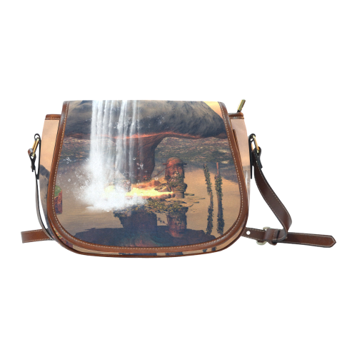 Awesome seascape Saddle Bag/Small (Model 1649) Full Customization