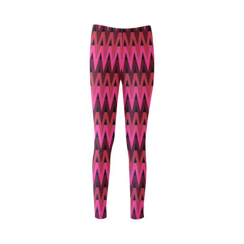 Crimson Chevrons Cassandra Women's Leggings (Model L01)