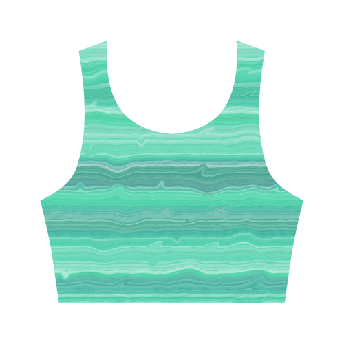 Serenity Sea Women's Crop Top (Model T42)