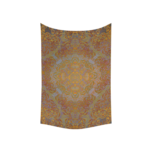 Magic mandala 2 Cotton Linen Wall Tapestry 60"x 40"