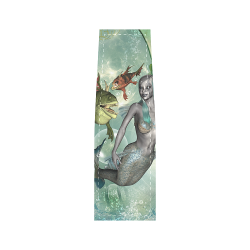 Beautiful dark mermaid with fantasy fish Saddle Bag/Large (Model 1649)