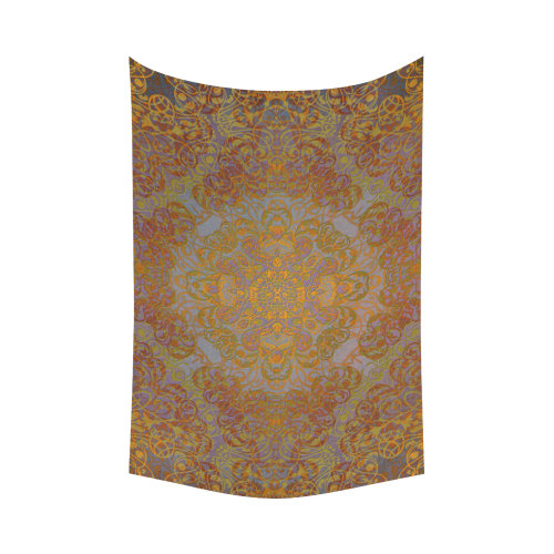 magic mandala 2 Cotton Linen Wall Tapestry 90"x 60"