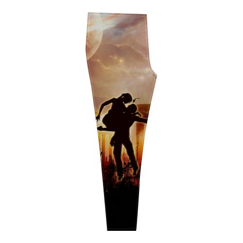 Dancing couple in the night Cassandra Women's Leggings (Model L01)