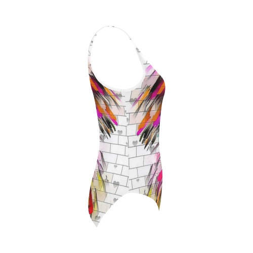 Wall of Color by Nico Bielow Vest One Piece Swimsuit (Model S04)