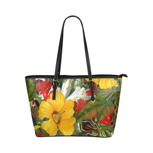 flora 1 Leather Tote Bag/Large (Model 1651)