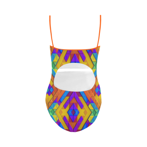 Colorful Geometry Strap Swimsuit ( Model S05)