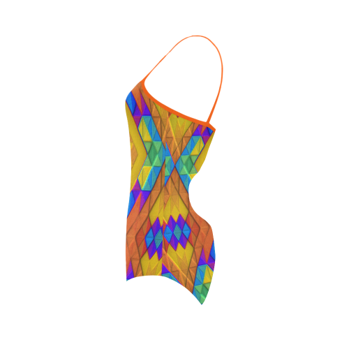 Colorful Geometry Strap Swimsuit ( Model S05)