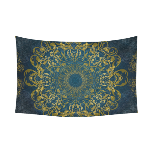 magic mandala 5 Cotton Linen Wall Tapestry 90"x 60"