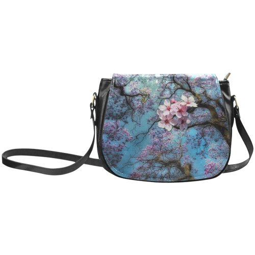 Cherry blossom Classic Saddle Bag/Large (Model 1648)