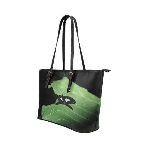 Sunning Butterfly Leather Tote Bag/Large (Model 1651)