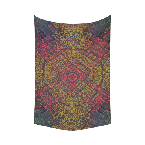 magic mandala 3 Cotton Linen Wall Tapestry 90"x 60"