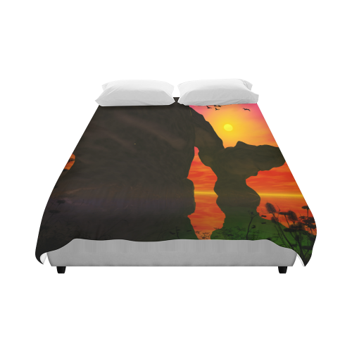 Wonderful sunset over the sea Duvet Cover 86"x70" ( All-over-print)