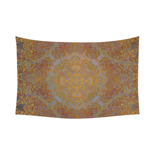 magic mandala 2 Cotton Linen Wall Tapestry 90"x 60"