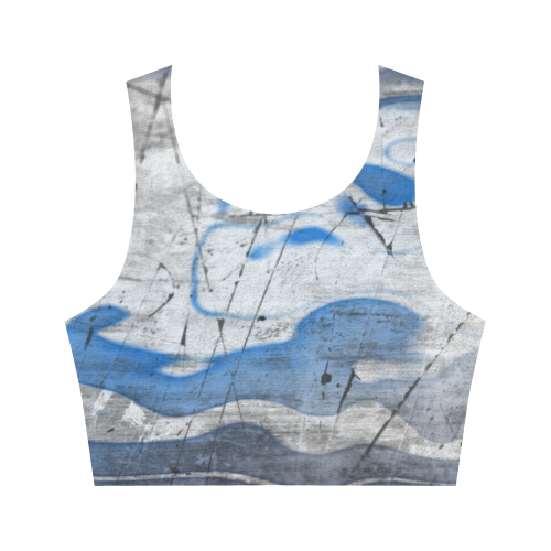 WATERCOLOR GRAFFITI Women's Crop Top (Model T42)