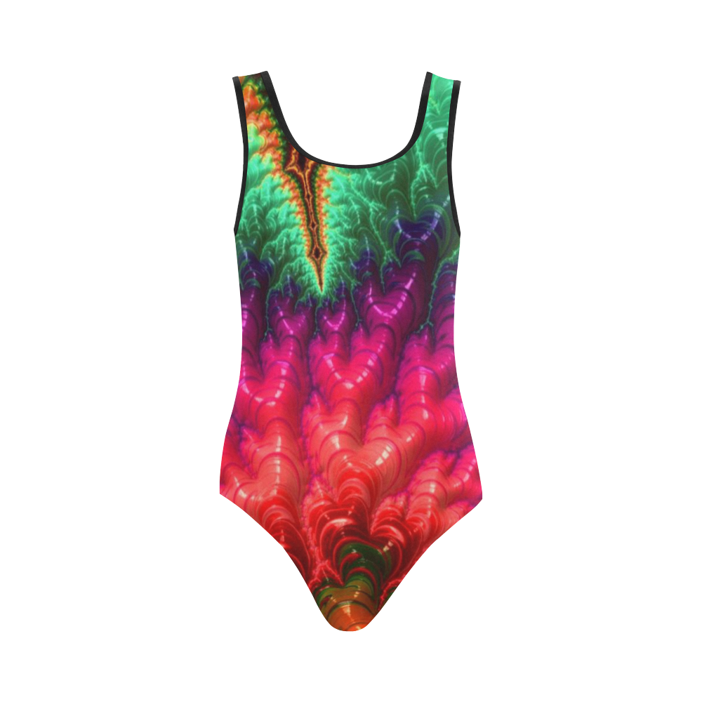 amazing special fractal 25D Vest One Piece Swimsuit (Model S04) ID