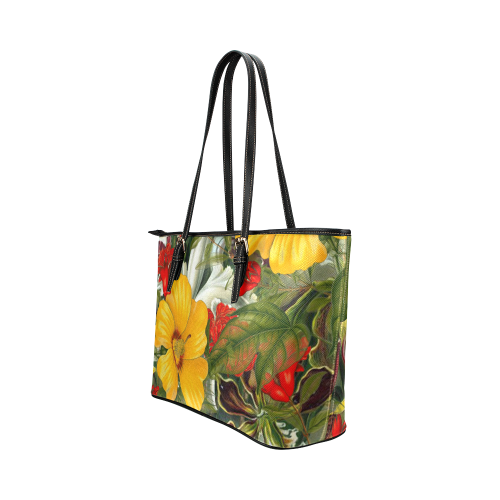 flora 1 Leather Tote Bag/Large (Model 1651)