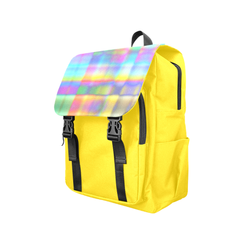 Blurred Plaid Casual Shoulders Backpack (Model 1623)