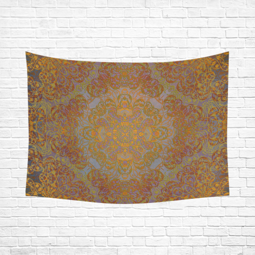 magic mandala 2 Cotton Linen Wall Tapestry 80"x 60"